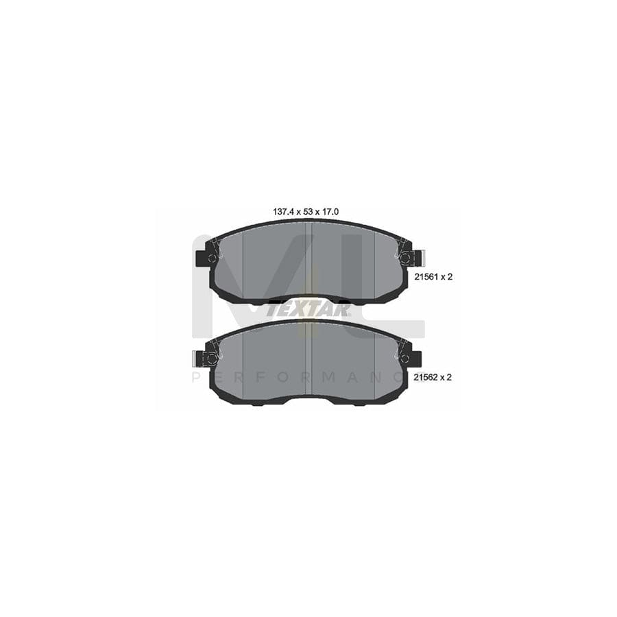 TEXTAR 2156201 Brake pad set with acoustic wear warning | ML Performance Car Parts