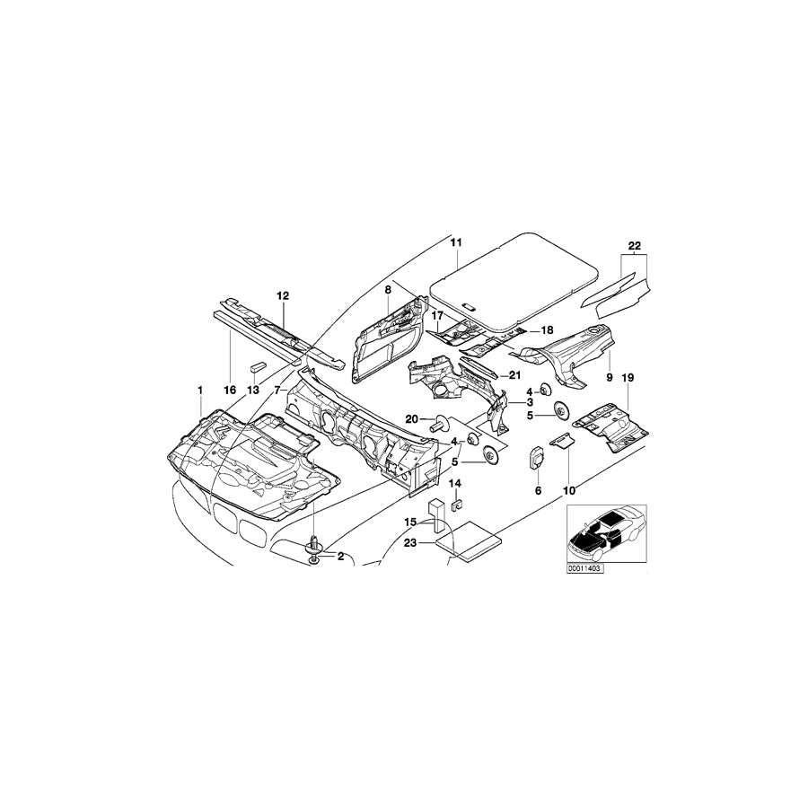 Genuine BMW 51488170211 E39 Sound Insulating Door Front Left (Inc. 525d, 520i & 535i) | ML Performance US Car Parts