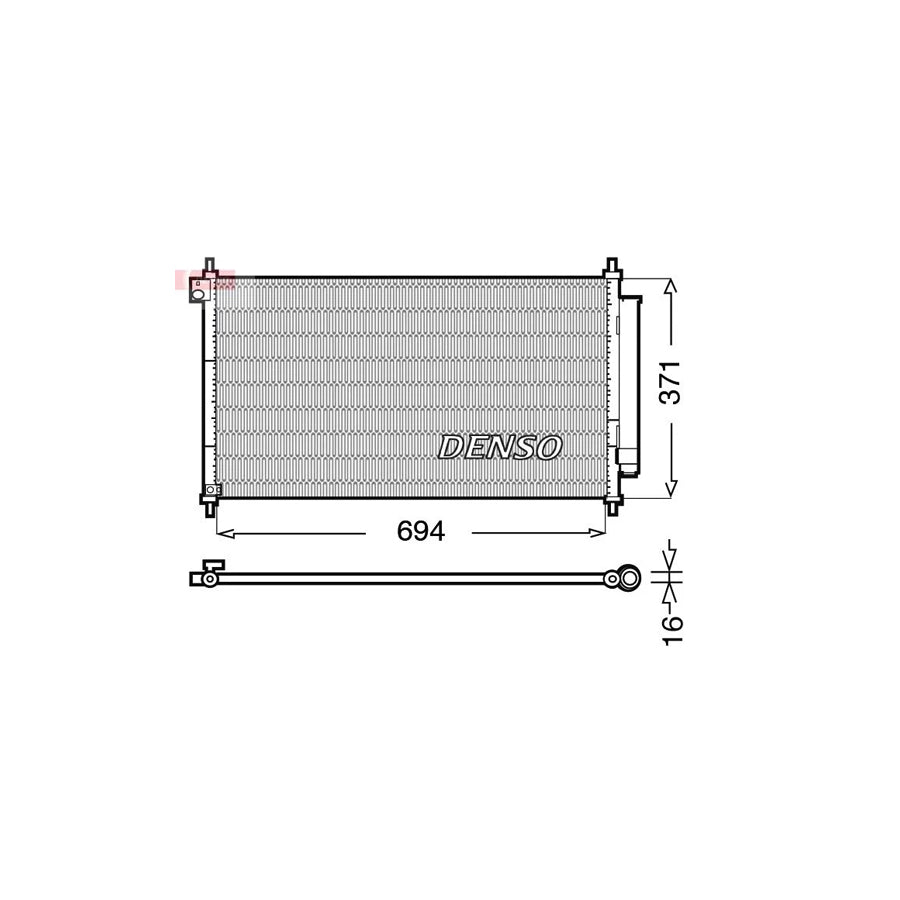 DENSO DCN40012 Air Conditioning Condenser for Honda CIVIC