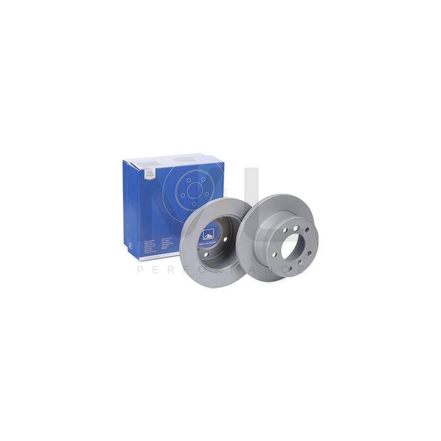 ATE 24.0116-0110.1 Brake Disc Solid, Coated, Alloyed / High-carbon, with bolts/screws - 1 piece