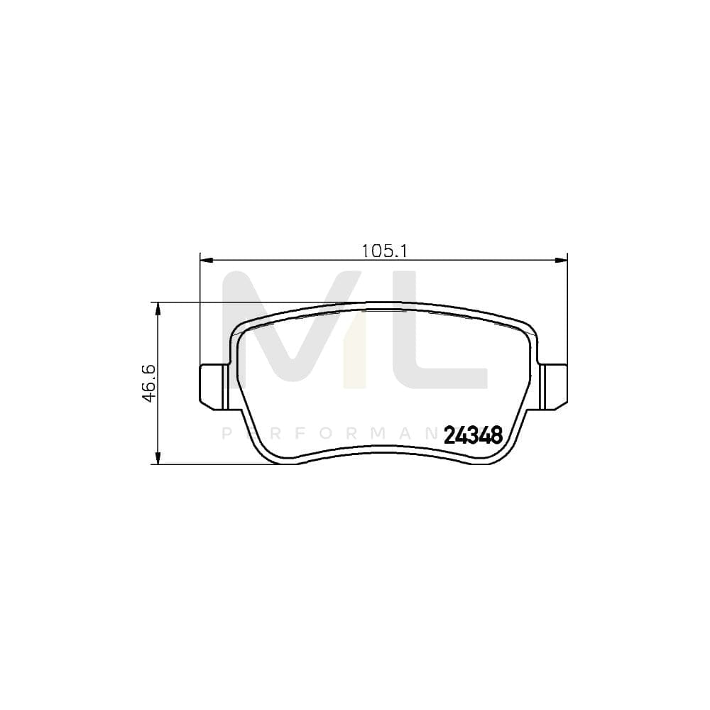 Hella 8DB 355 012-411 Brake Pad Set For Fiat Croma Not Prepared For Wear Indicator, With Brake Caliper Screws