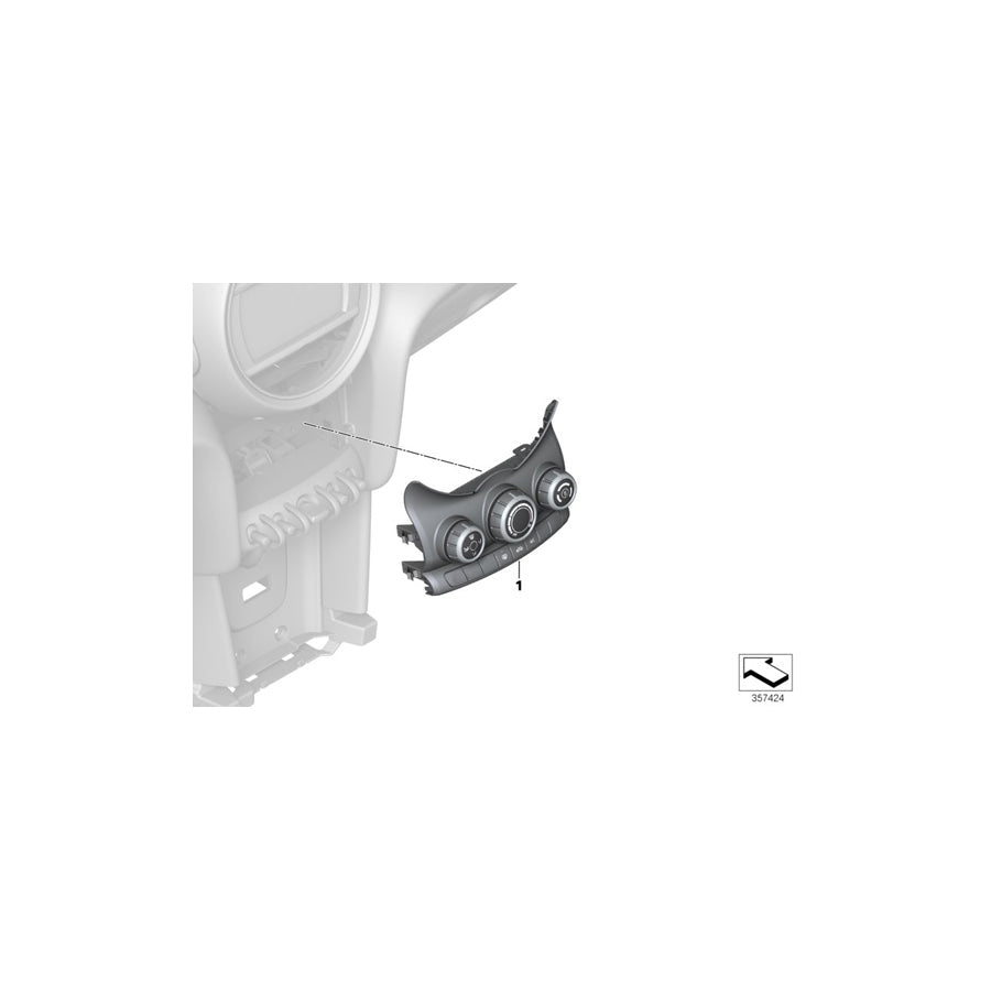 Genuine BMW 61319354518 F55 Cabrio F56 Air Conditioning Control (Inc. One, Cooper S & Cooper) | ML Performance US Car Parts