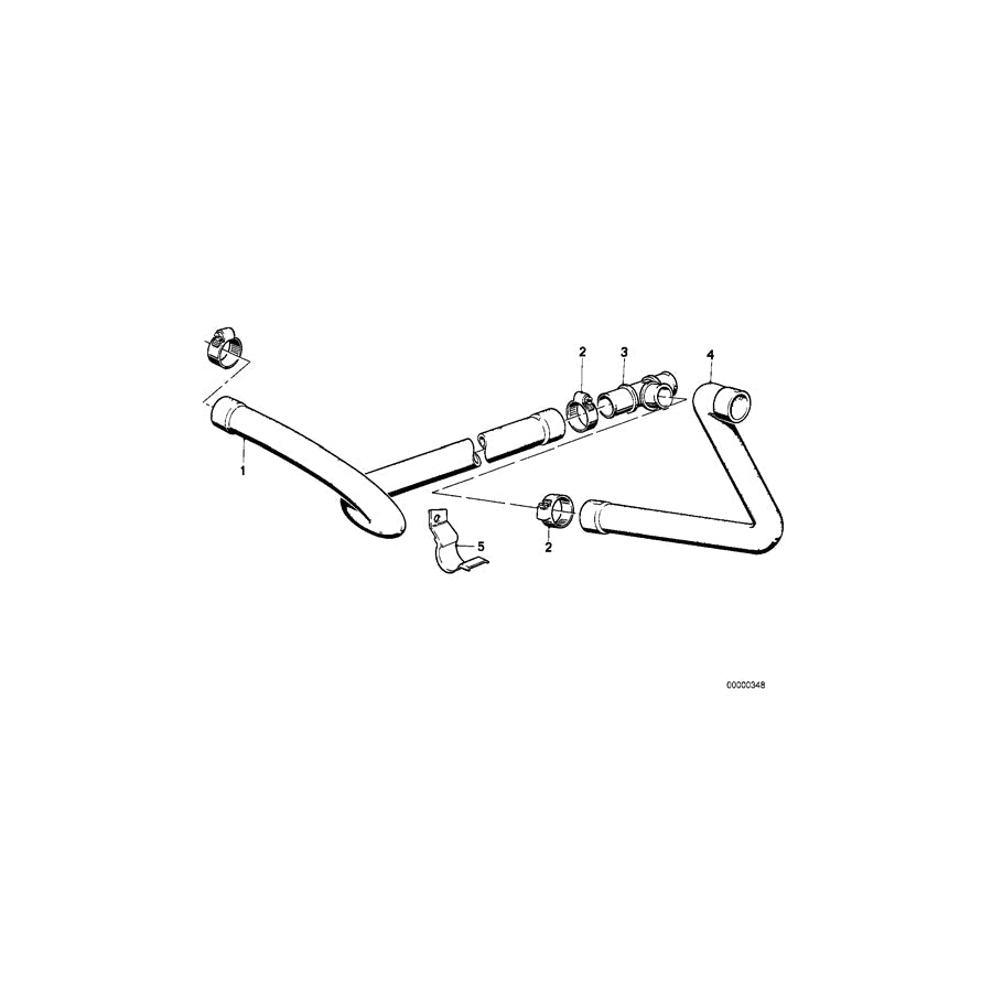 Genuine BMW 11531719983 E24 Hose (Inc. 635CSi) | ML Performance US Car Parts