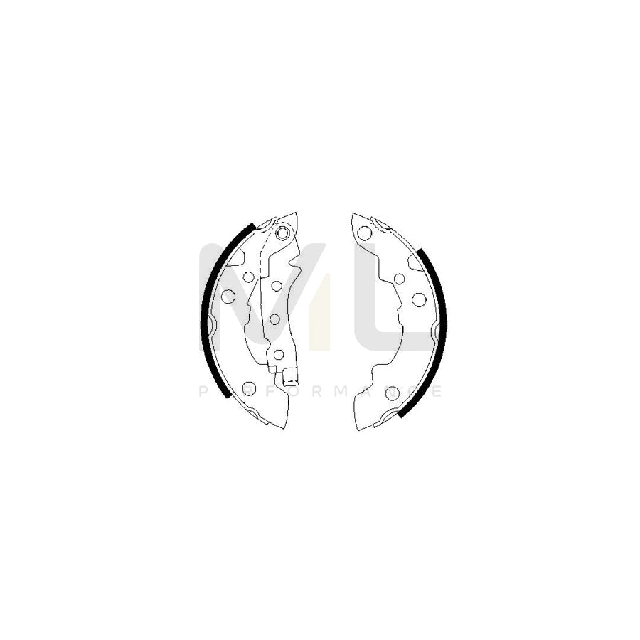 BOSCH 0 986 487 081 Brake Shoe Set | ML Performance Car Parts