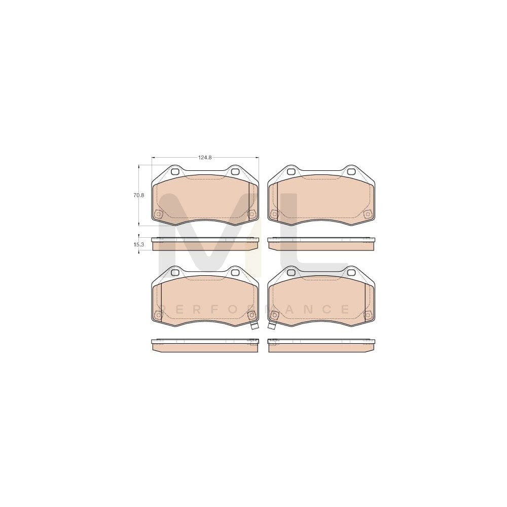 TRW Gdb1979 Brake Pad Set With Acoustic Wear Warning | ML Performance Car Parts