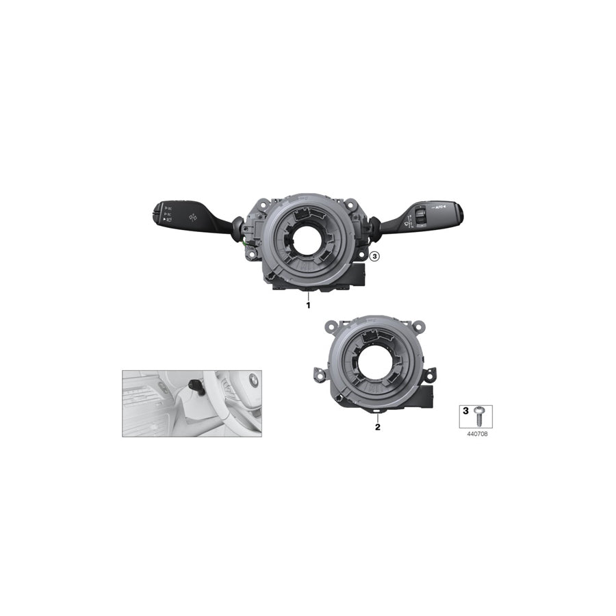 Genuine BMW 61319472544 G11 G30 F44 Switch Unit Steering Column (Inc. 730d, 218i & 730i) | ML Performance US