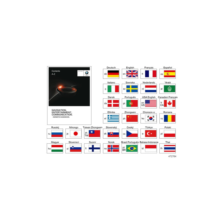 Genuine BMW 01402719035 F20 F83 F48 Owner'S Manual For Infotainment CS (Inc. 220i, X5 35iX & 640dX) | ML Performance US Car Parts