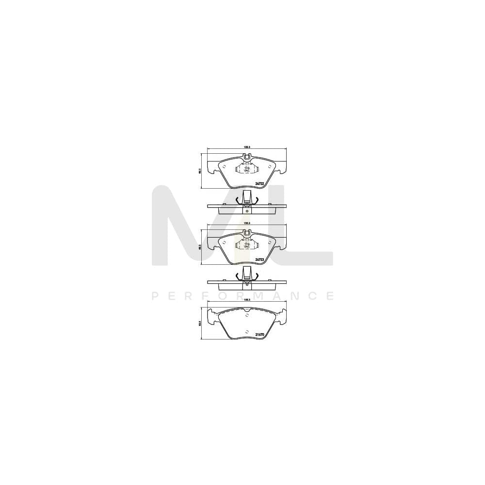 Hella 8DB 355 014-291 Brake Pad Set Prepared For Wear Indicator