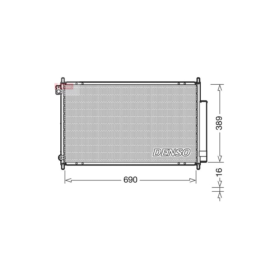 DENSO DCN40016 Air Conditioning Condenser for Honda Accord