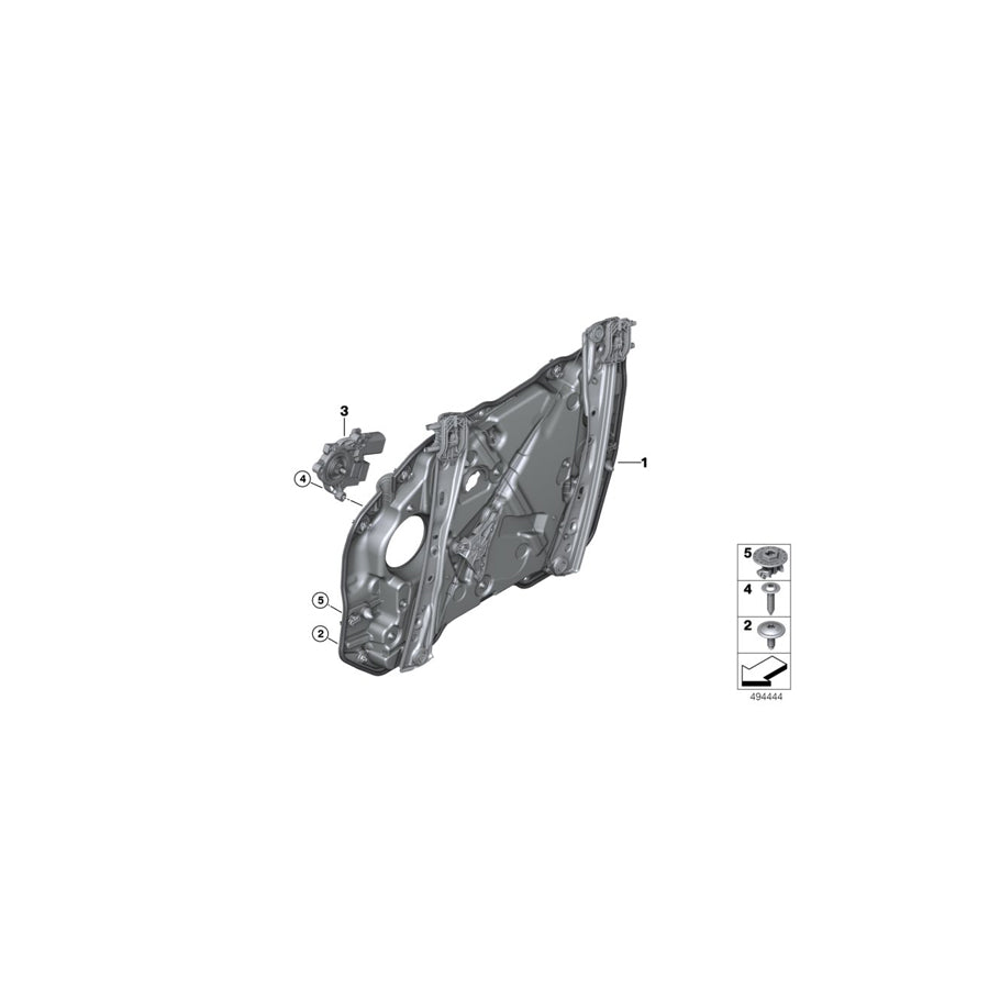 Genuine BMW 51338498866 G20 Carrier, Door Front Right (Inc. 330dX, 330i & 330d) | ML Performance US Car Parts