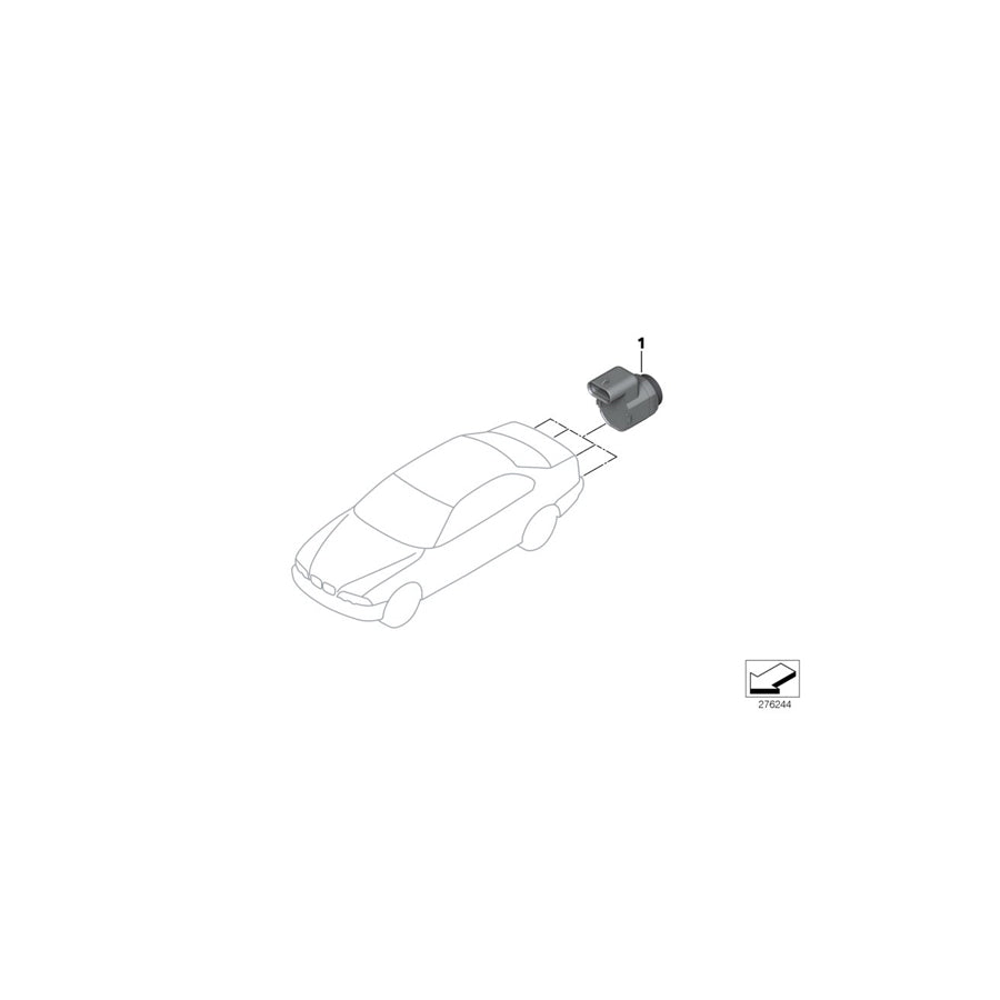 Genuine BMW 66206913937 E46 Ultrasonic Sensor, Laguna Seca Blue (Inc. 320i, 316Ci & M3 CSL) | ML Performance US Car Parts