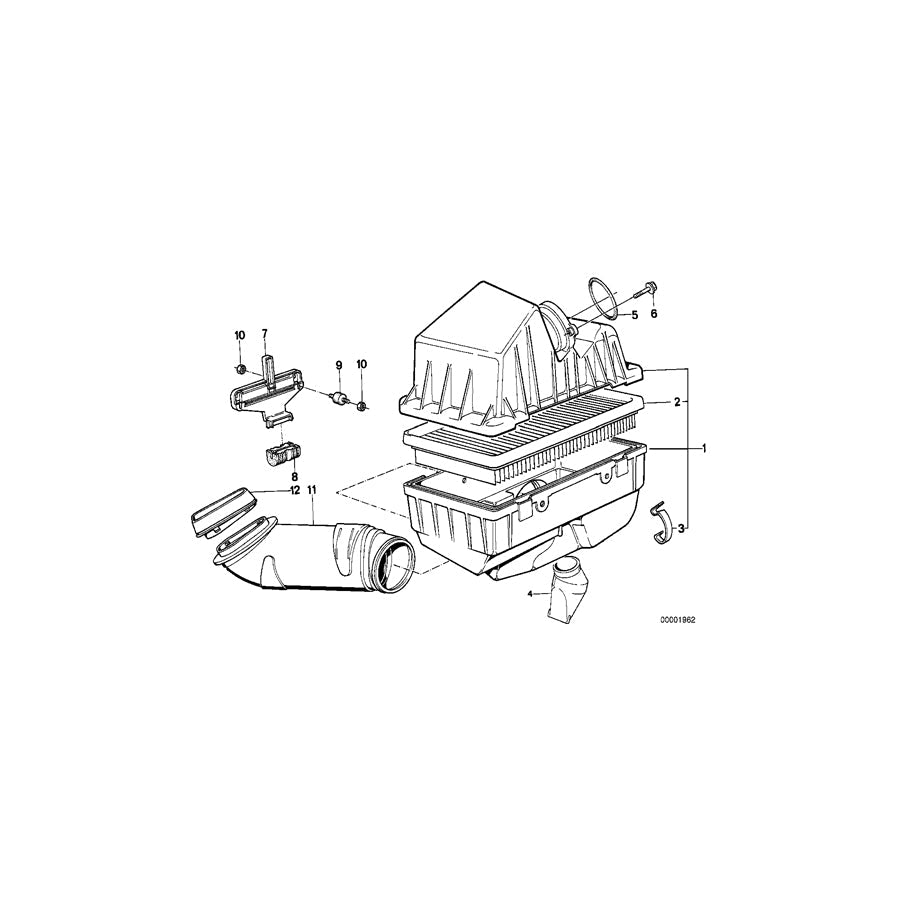 Genuine BMW 13711718450 E32 Intake Muffler Left With Cyclon (Inc. 750i, 750iL & 750iLS) | ML Performance US Car Parts