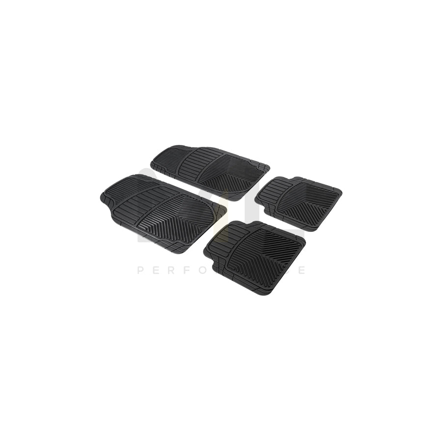 WALSER Universal fit 28063 Floor mat set Elastomer, PVC, Front and Rear, Quantity: 4, Black