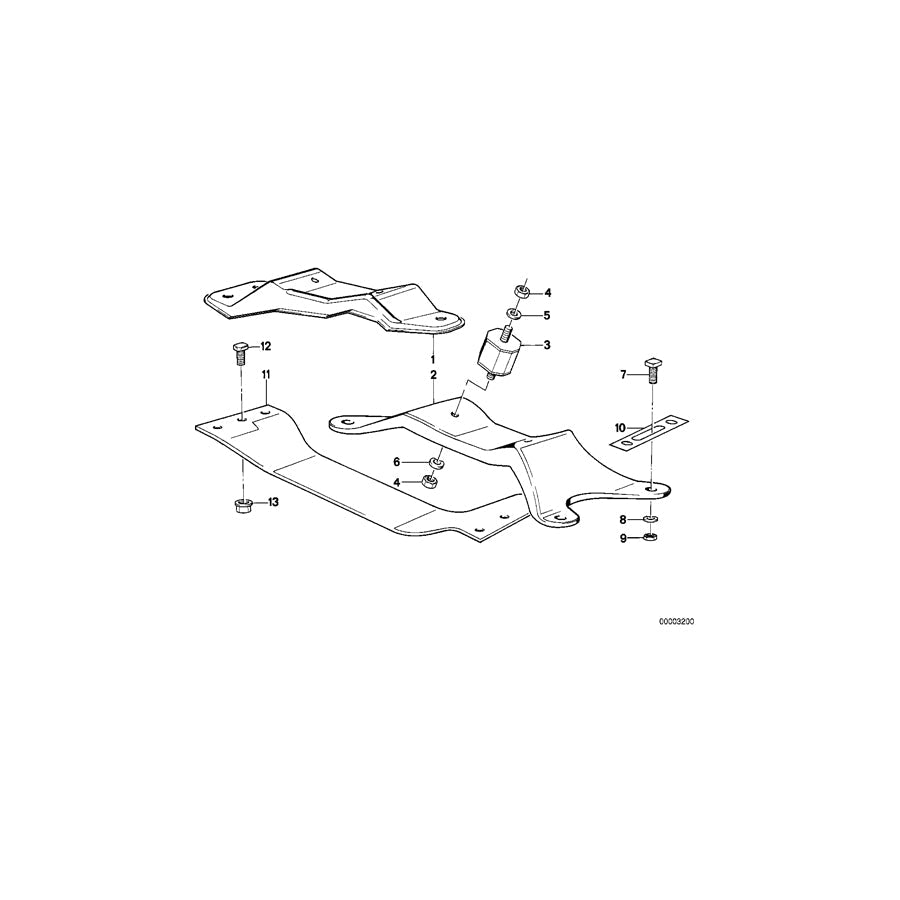 Genuine BMW 24711129346 E30 Cross Member (Inc. 316i, 318i & 316) | ML Performance US Car Parts