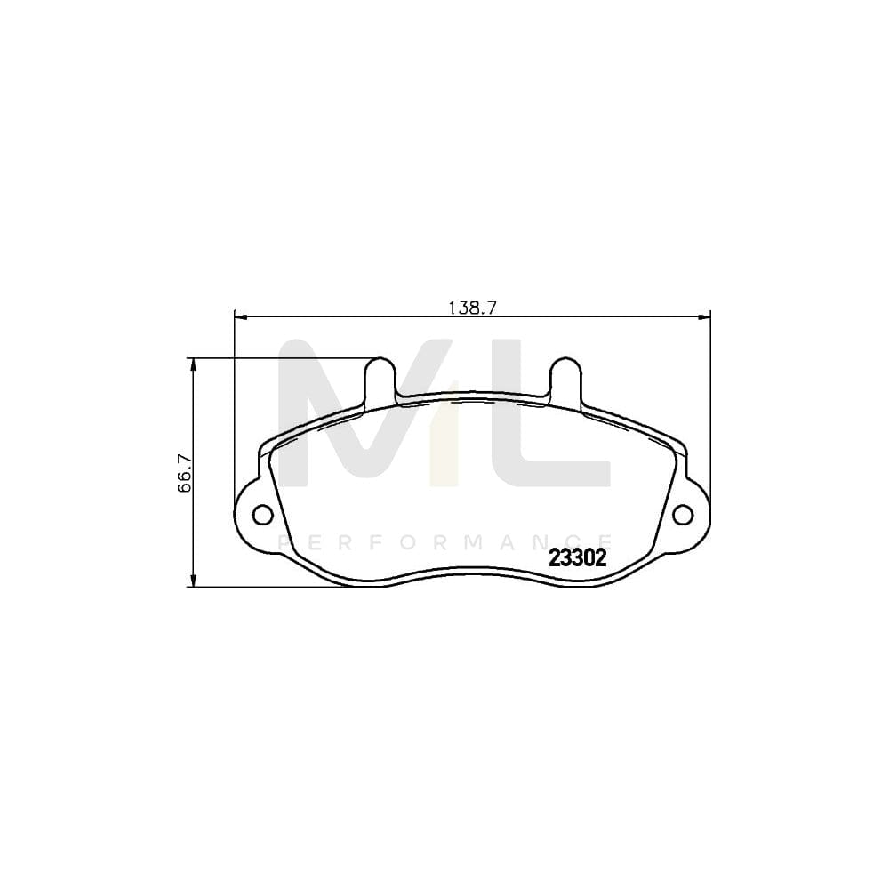 Hella 8DB 355 019-321 Brake Pad Set Not Prepared For Wear Indicator