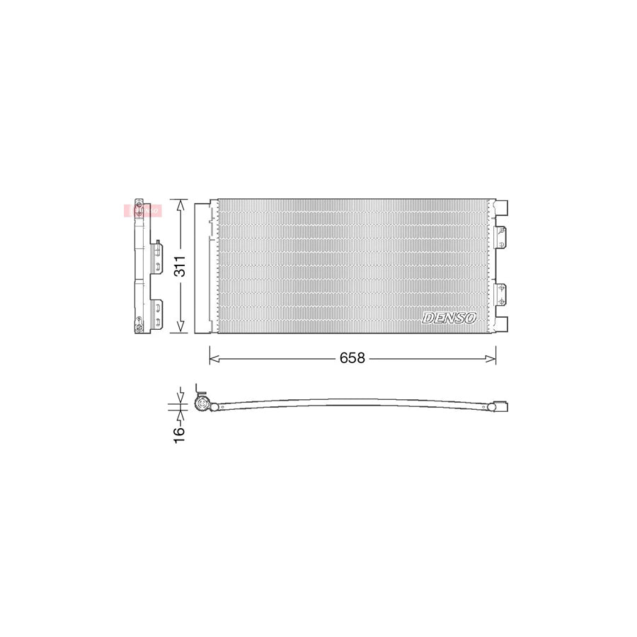 DENSO DCN14002 Air Conditioning Condenser for Land Rover Freelander