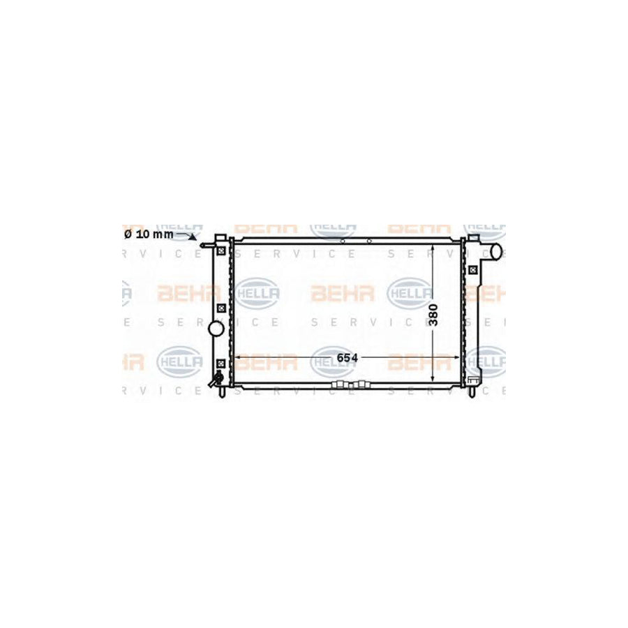 Hella 8MK 376 767-211 Engine Radiator For Daewoo Nubira