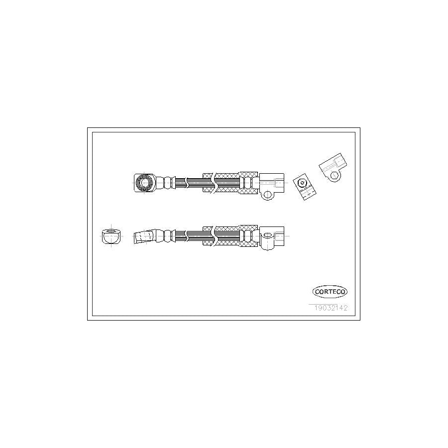 Corteco 19032142 Brake Hose for Opel Kadett