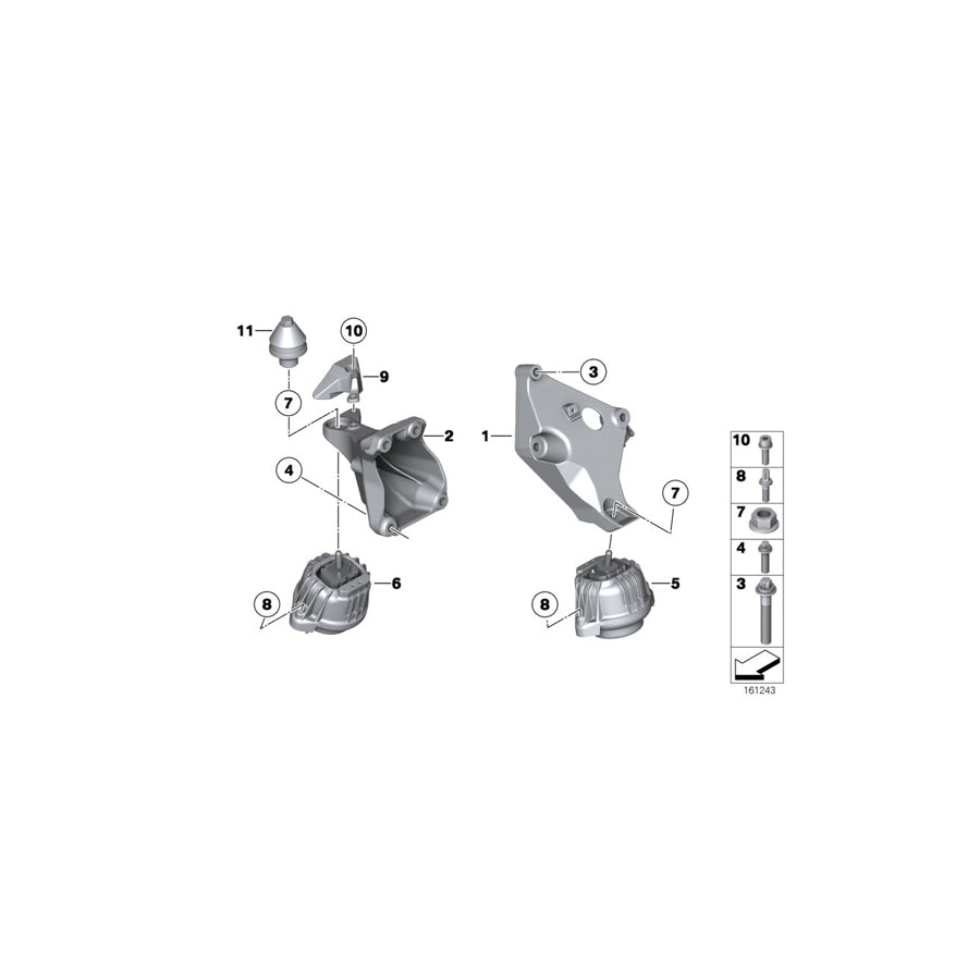 Genuine BMW 22116768799 E92 E91 E88 Engine Mount (Inc. 316d, 320d & 120d) | ML Performance US Car Parts
