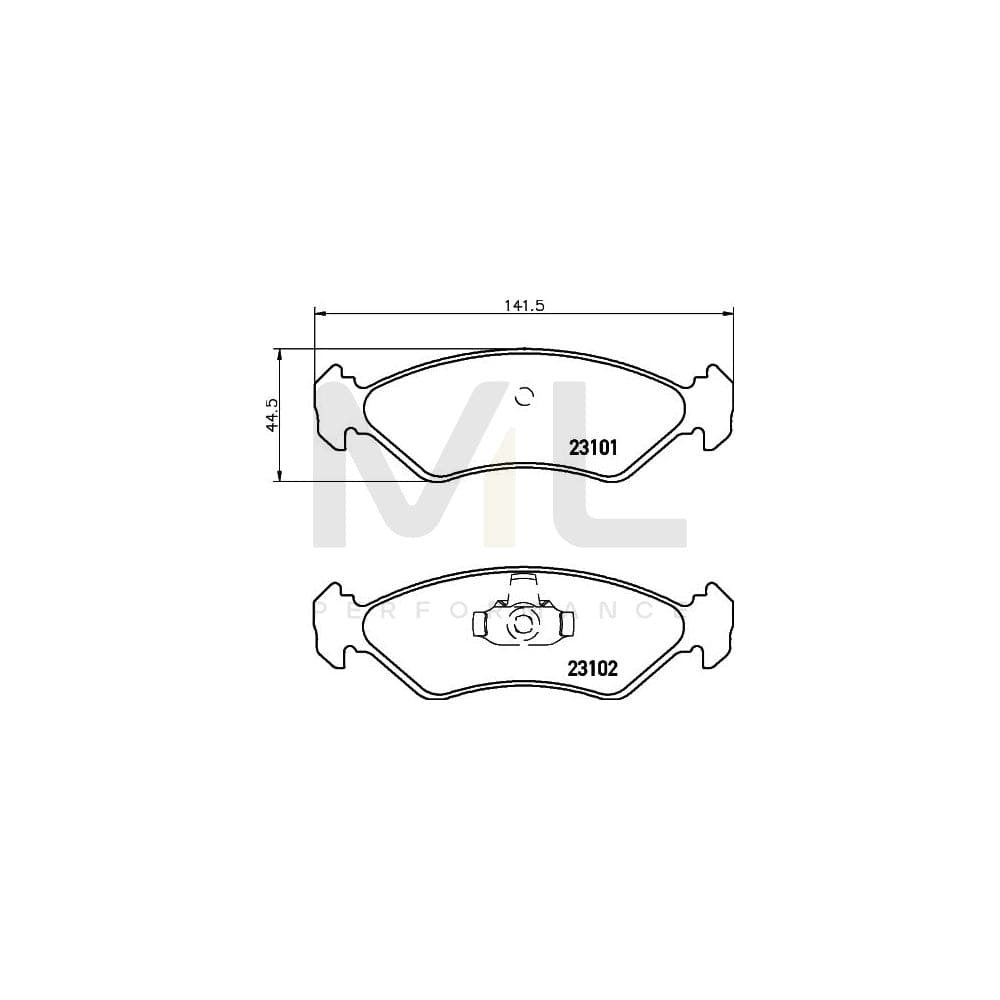 Hella 8DB 355 008-051 Brake Pad Set Not Prepared For Wear Indicator