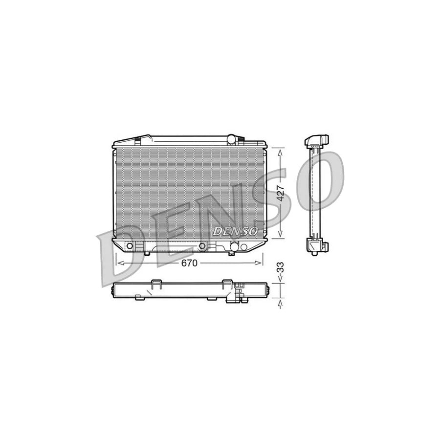 DENSO DRM17051 Engine Radiator Suitable for Mercedes-Benz S-Class