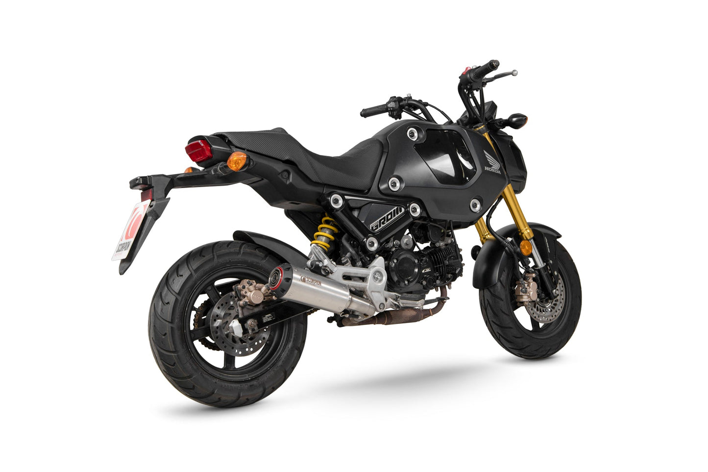 Scorpion PHA199SEO Honda MSX 125 Red Power Slip-On - Brushed Stainless Steel Sleeve | ML Performance US US