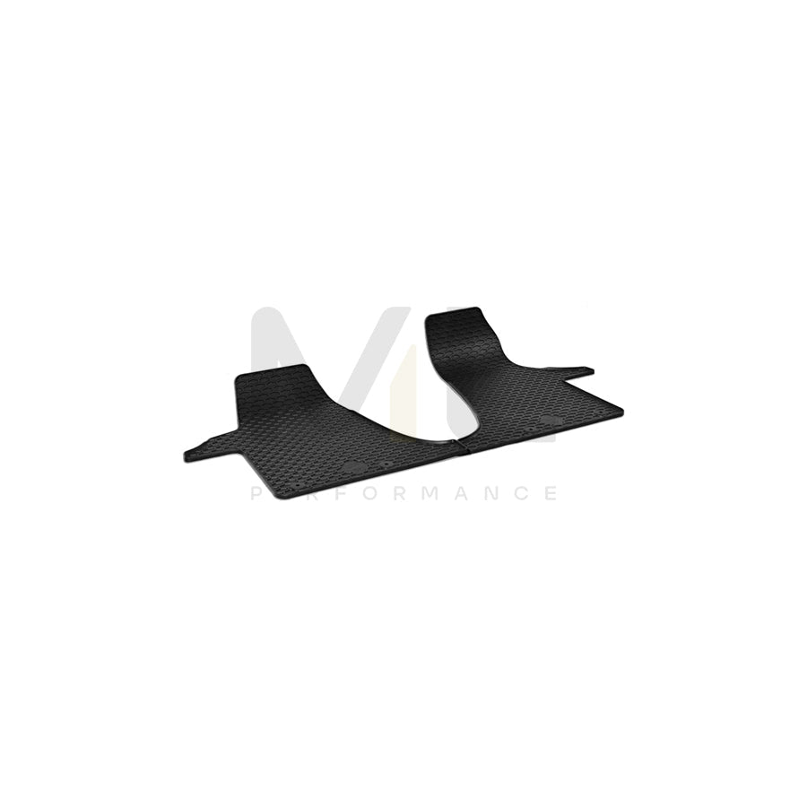 WALSER RubberLine 50867 Floor mat set Elastomer, Front, Black