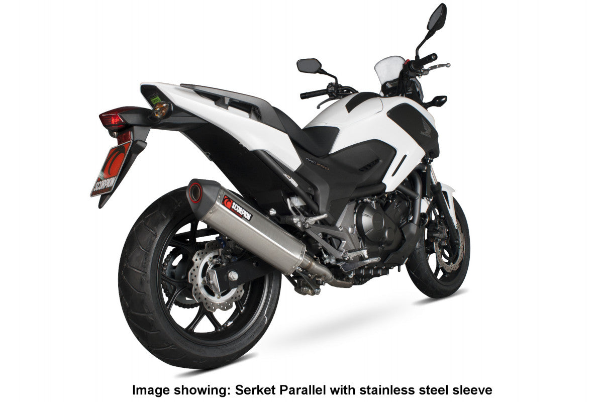 Scorpion RHA163CEO Honda Serket Parallel Slip-On - Carbon Fibre Sleeve (NC700 S / NC700 X) | ML Performance US US