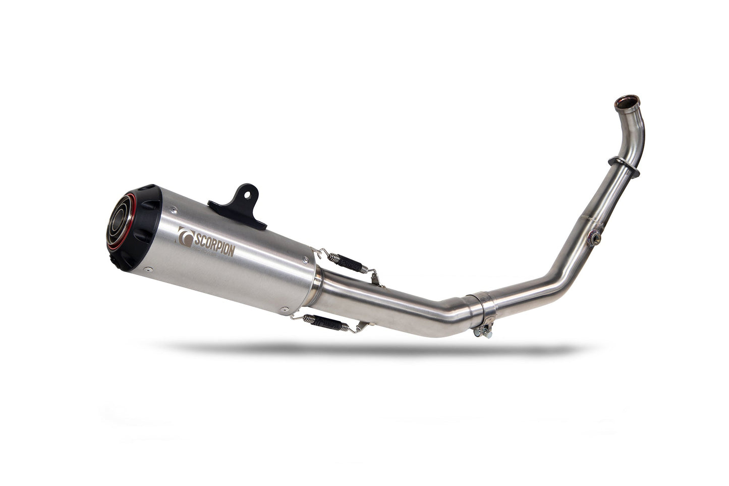 Scorpion PYA117SYSSEO Yamaha XSR-125 Red Power Full System - Brushed Stainless Steel Sleeve | ML Performance US US