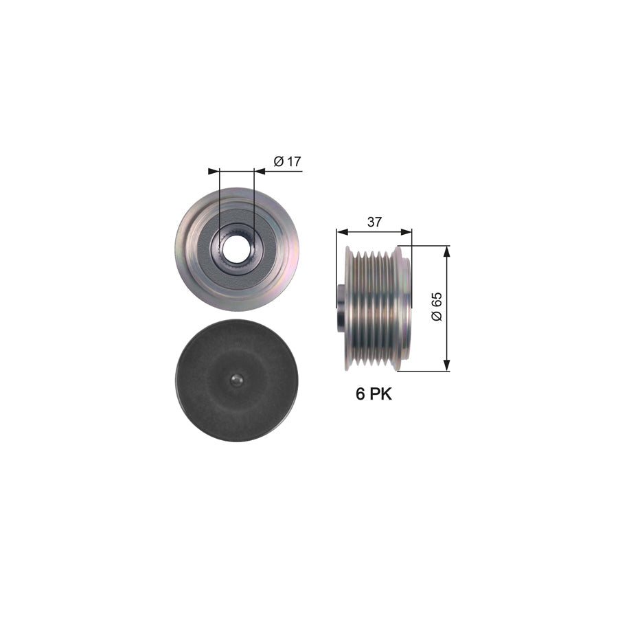 Gates OAP7148 Alternator Freewheel Clutch For Mazda Mpv Ii (Lw)