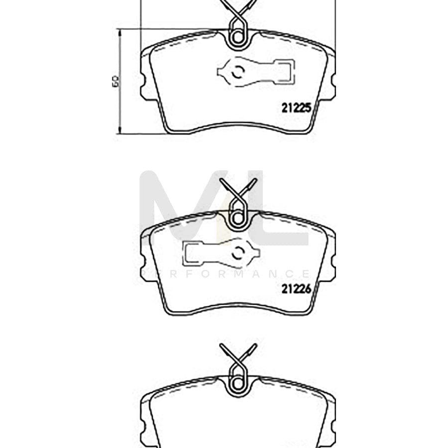 TEXTAR 2122501 Brake pad set prepared for wear indicator, with brake caliper screws | ML Performance Car Parts