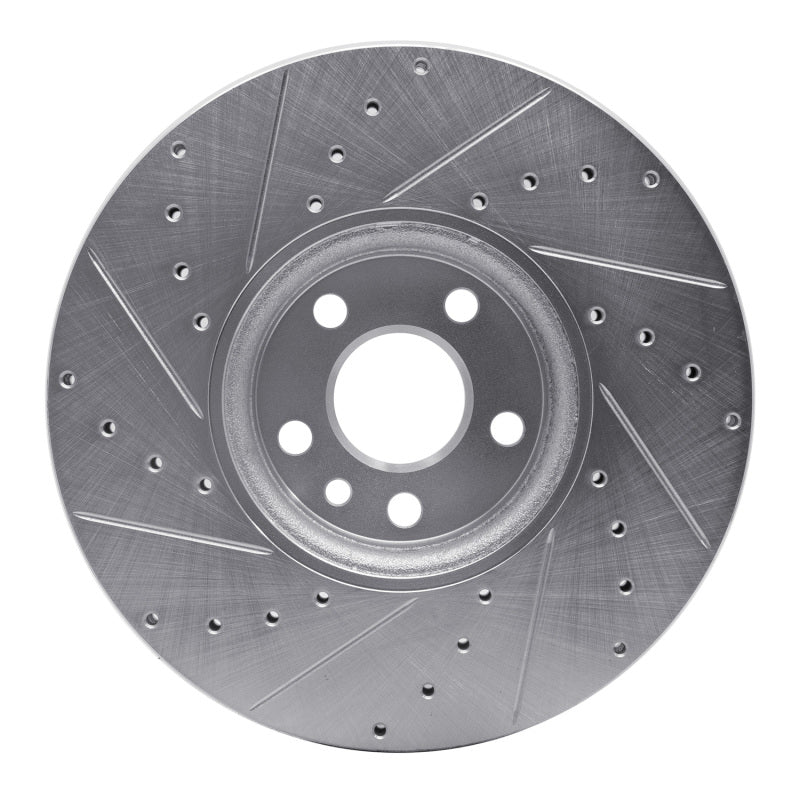 R1 Concepts R1 10-16 Volvo XC60 Front Right Drilled & Slotted Silver Brake Rotor