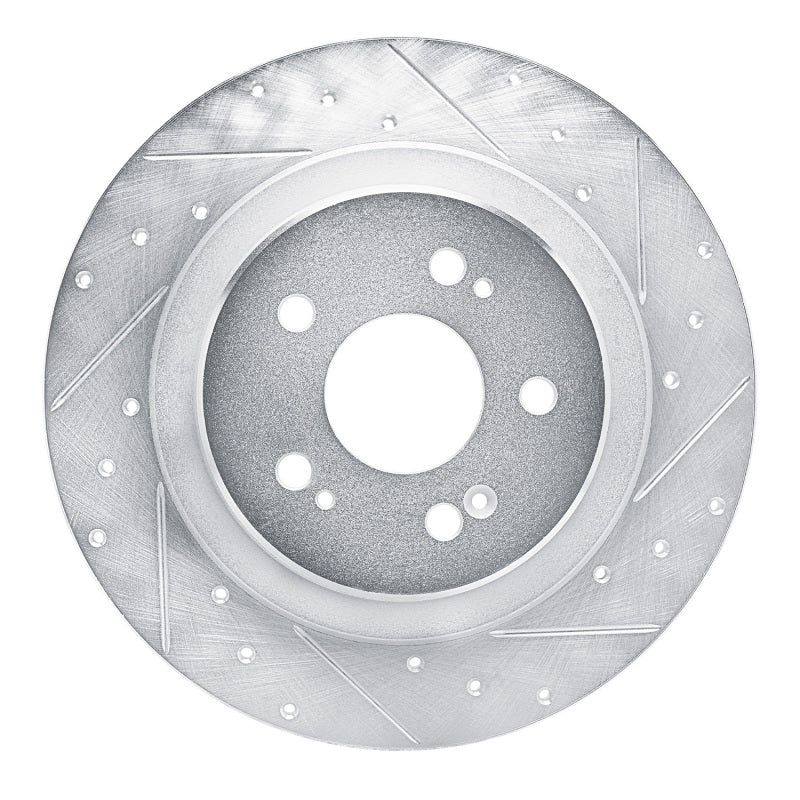 R1 Concepts R1 22-26 Acura MDX Rear Right Drilled & Slotted Silver Brake Rotor