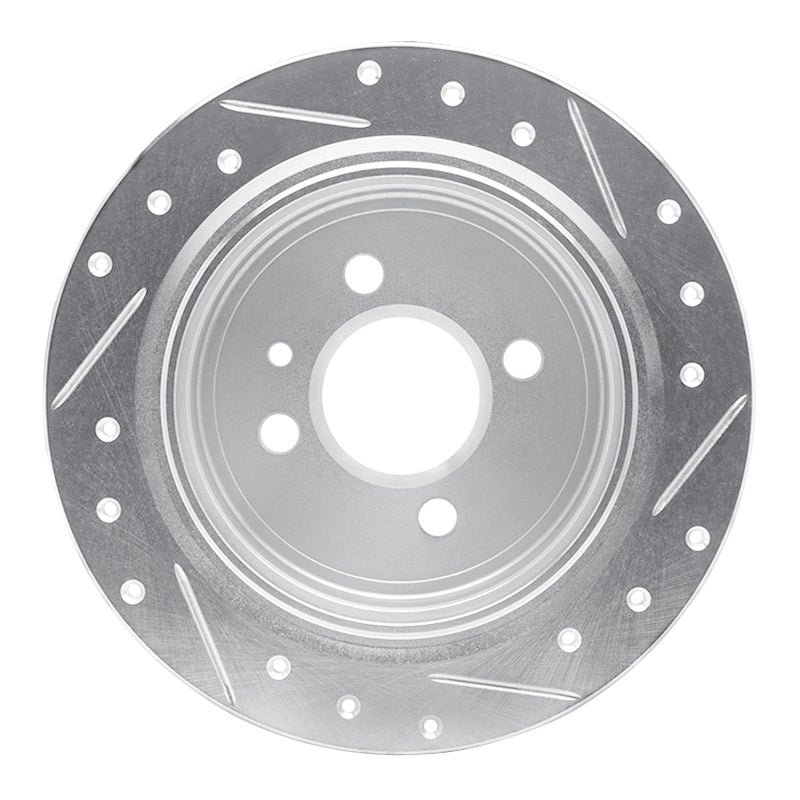 R1 Concepts R1 88-90 BMW 325IX Rear Left Drilled & Slotted Silver Brake Rotor