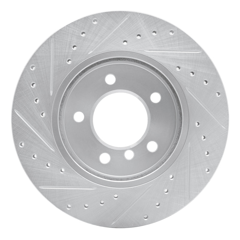 R1 Concepts R1 99-08 BMW 325I (USA/Canada) Front Right Drilled & Slotted Silver Brake Rotor