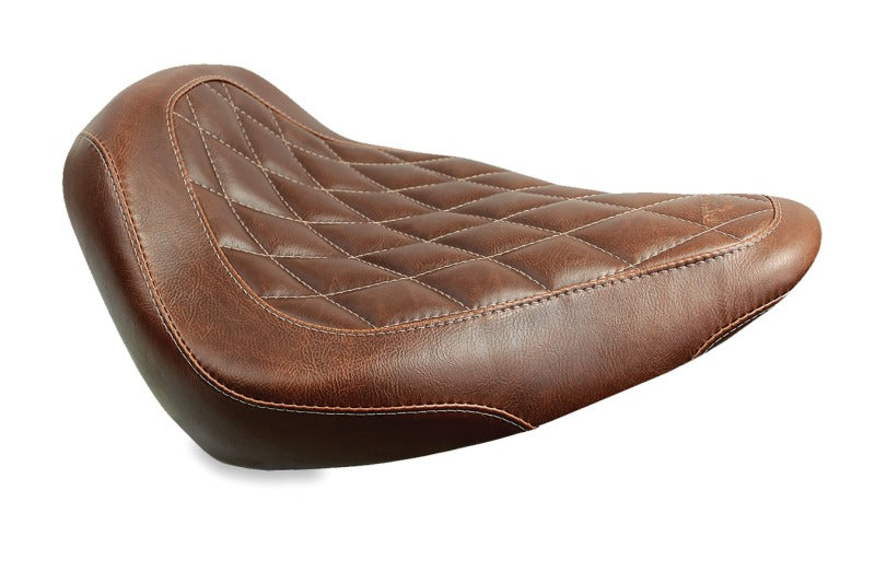 Mustang Motorcycle Mustang 00-15 Harley Softail Standard Rear Tire Wide Tripper Solo Seat w/Stitch - Distressed Brown