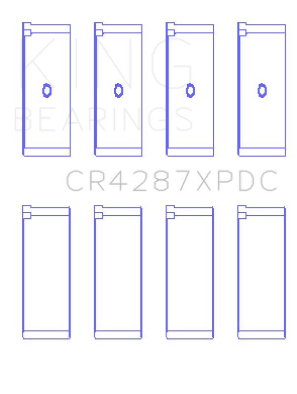 King Engine Bearings King Honda B18C1/B18C5 16V (Size .026 Predoweled for Alum Rods) Coated Perf Rod Bearing Set