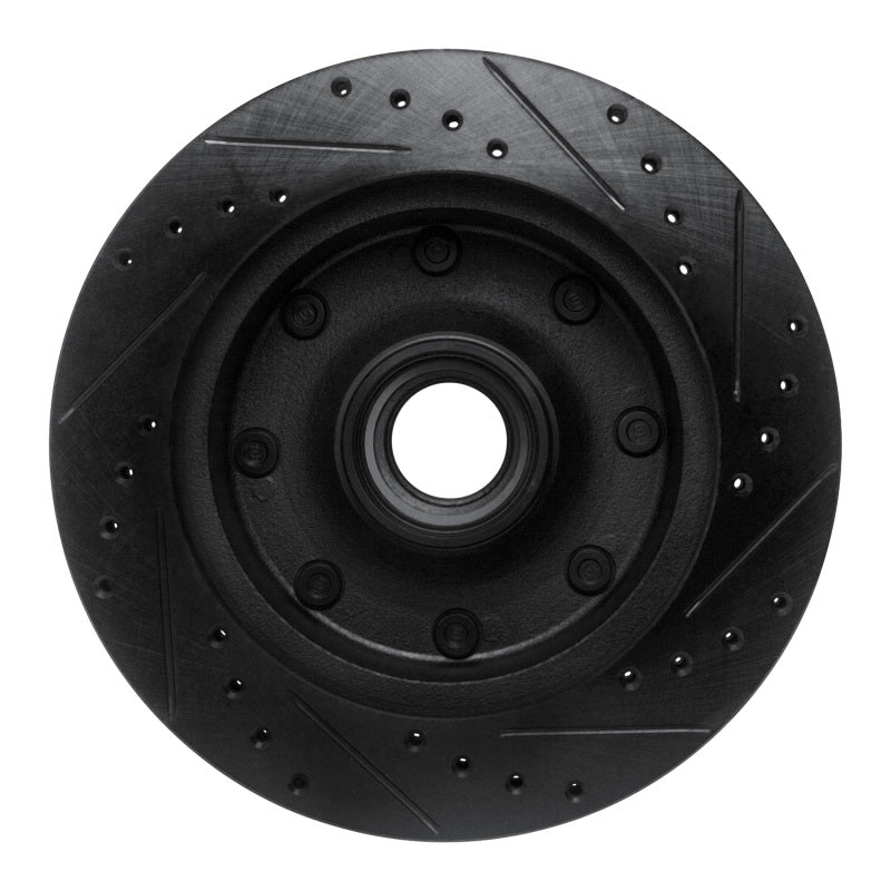 R1 Concepts R1 1986-1994 Ford F-250 2WD (Excl Super Duty) Front Left Drilled & Slotted Black Brake Rotor
