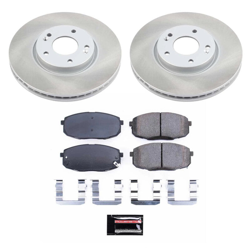 PowerStop Power Stop 10-13 Kia Forte Koup Front Semi-Coated Rotor Kit