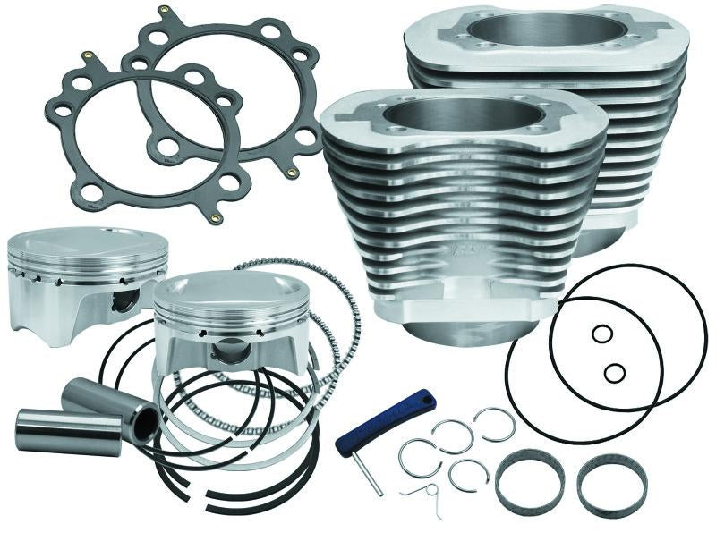 S&S Cycle 99-06 BT Models 100in Sidewinder Big Bore Kit - Silver