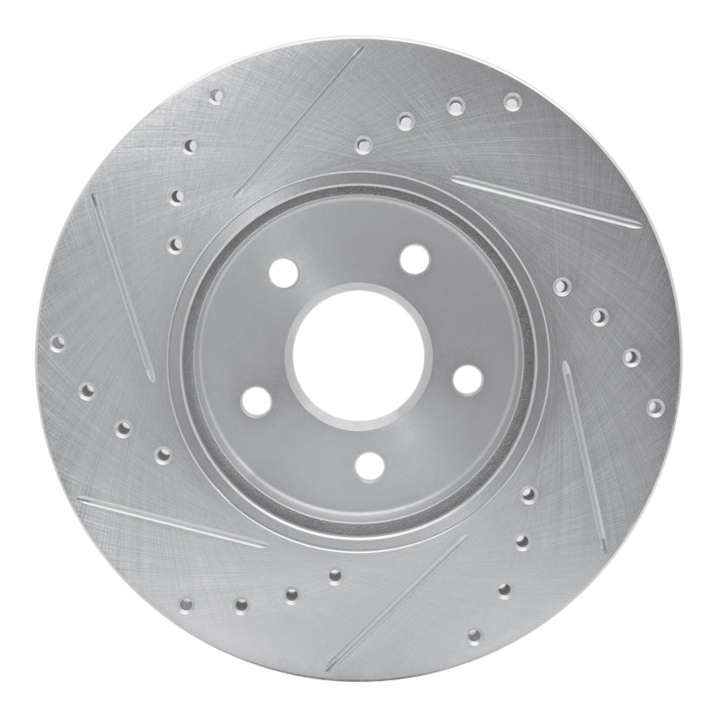 R1 Concepts R1 01-08 Ford Mondeo (Mexico) Front Right Drilled & Slotted Silver Brake Rotor