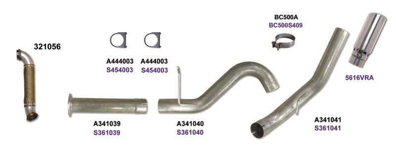 Diamond Eye Performance Diamond Eye KIT 5in DPF-BACK Single w/ TDP SS 07.5-10 Chevy/GMC 6.6L Duramax 2500/3500