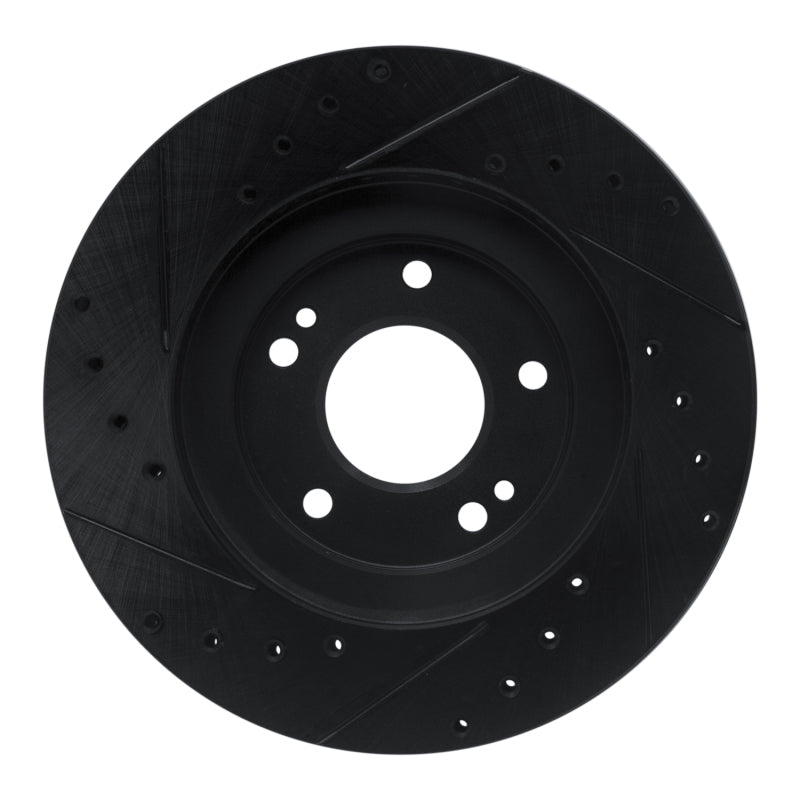 R1 Concepts R1 91-93 Dodge STEALTH Front Right Drilled & Slotted Black Brake Rotor