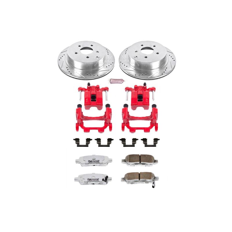 PowerStop Power Stop 12-13 Infiniti M35h Rear Z26 Street Warrior Brake Kit w/Calipers