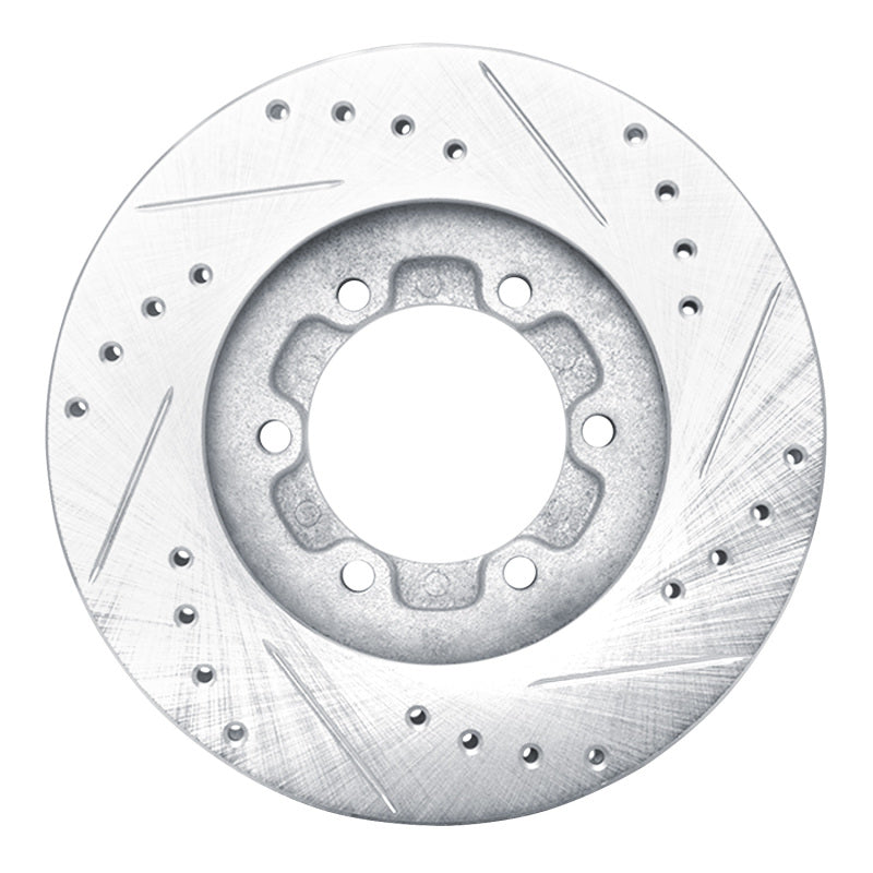 R1 Concepts R1 86-06 Chevrolet Luv Pickup (Mexico) Front Left Drilled & Slotted Silver Brake Rotor