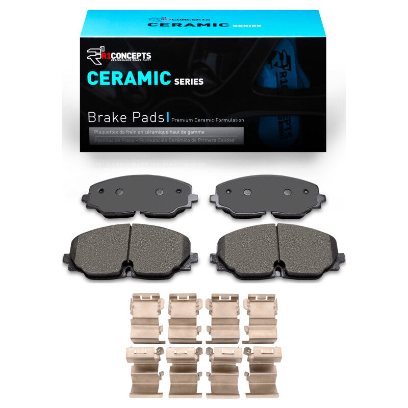 R1 Concepts R1 2018-2025 Volkswagen ATLAS Cross Sport Front R1 Ceramic Pads & Hardware Kit