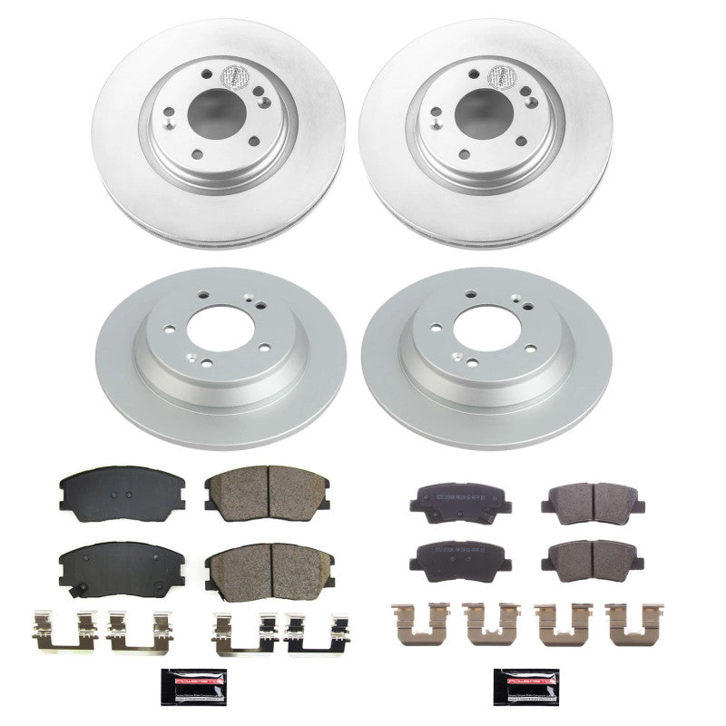 PowerStop Power Stop 20-21 Kia Soul Front & Rear Z17 Coated Brake Kit