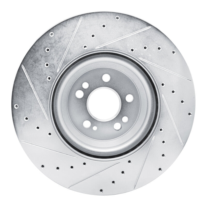 R1 Concepts R1 20-25 Mercedes-Benz GLE350 Front Right Drilled & Slotted Silver Brake Rotor