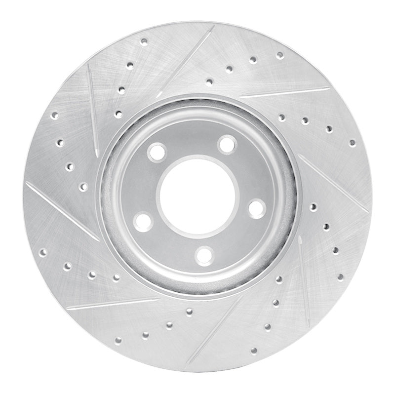 R1 Concepts R1 88-91 Mazda 929 Front Right Drilled & Slotted Silver Brake Rotor