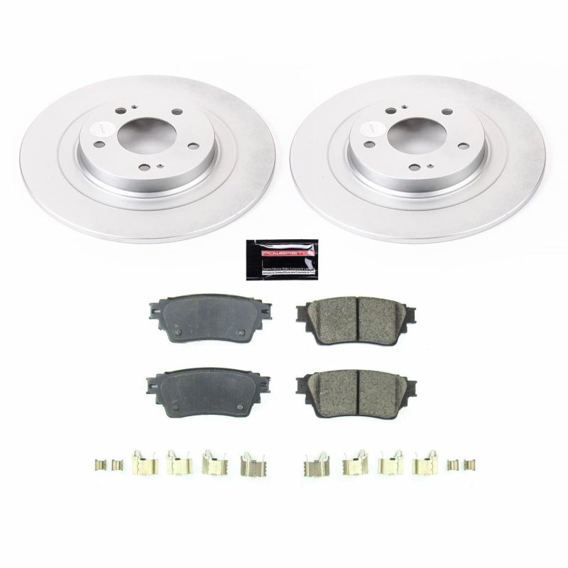 PowerStop Power Stop 2018 Mitsubishi Eclipse Cross Rear Z17 Evolution Geomet Coated Brake Kit